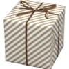 Julpapper 10 meters rulle, 57 cm bred – vitt papper med guldrandigt motiv (ej metallic)