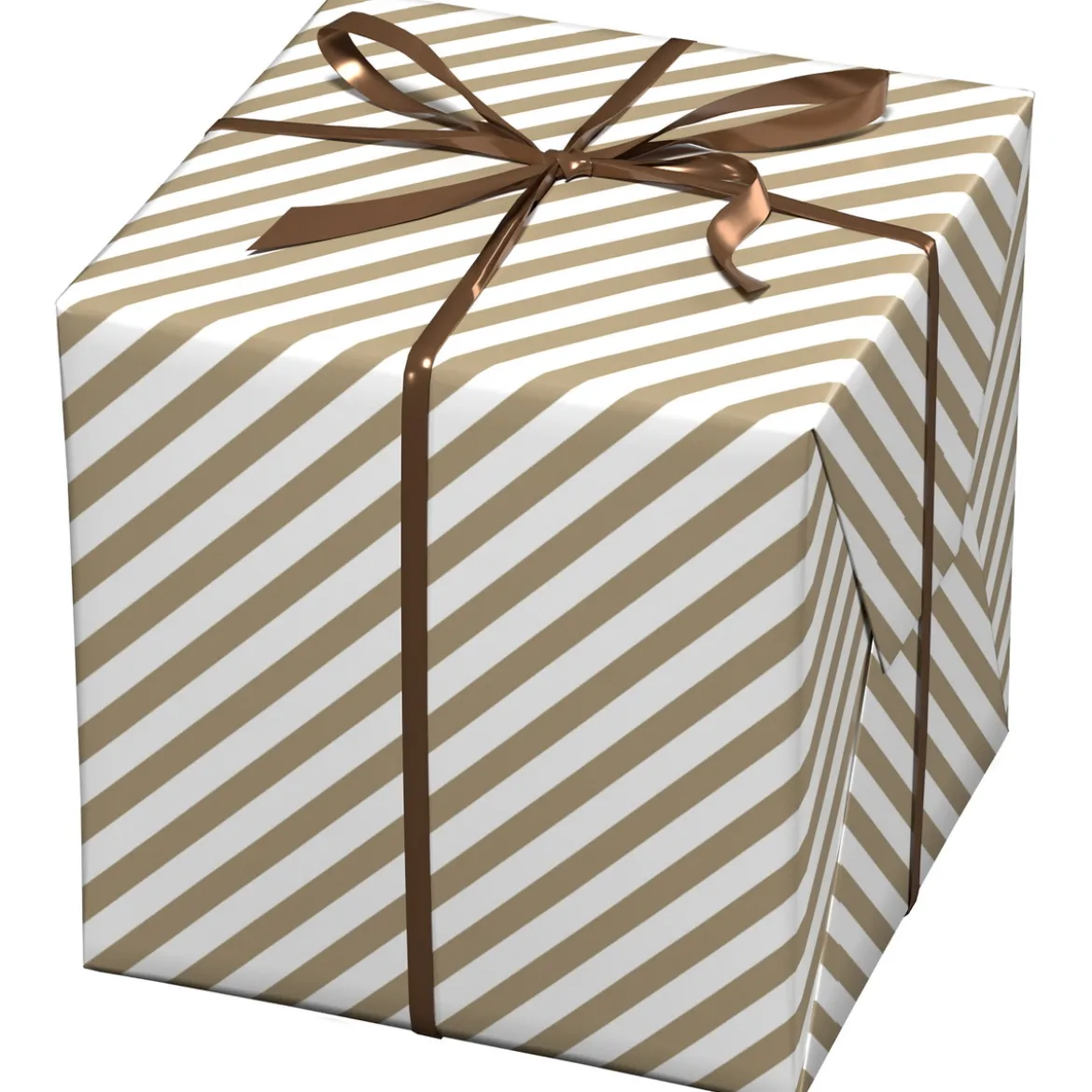 Julpapper 10 meters rulle, 57 cm bred – vitt papper med guldrandigt motiv (ej metallic)