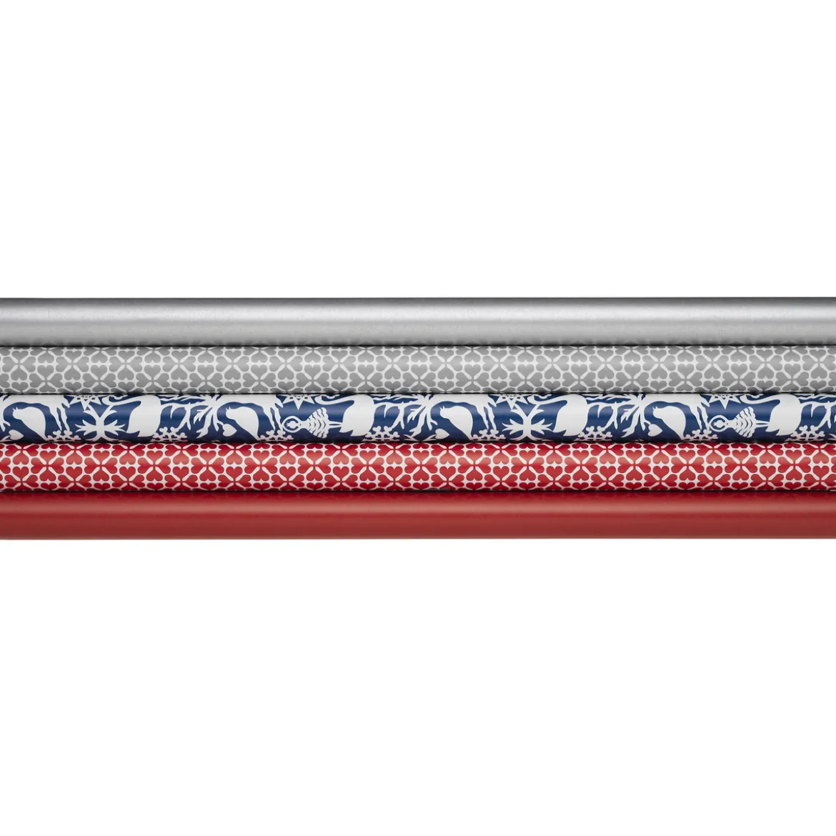 Julpapper 5-pack – 200×57 cm, inslagningspapper med inspiration från H.C. Andersen