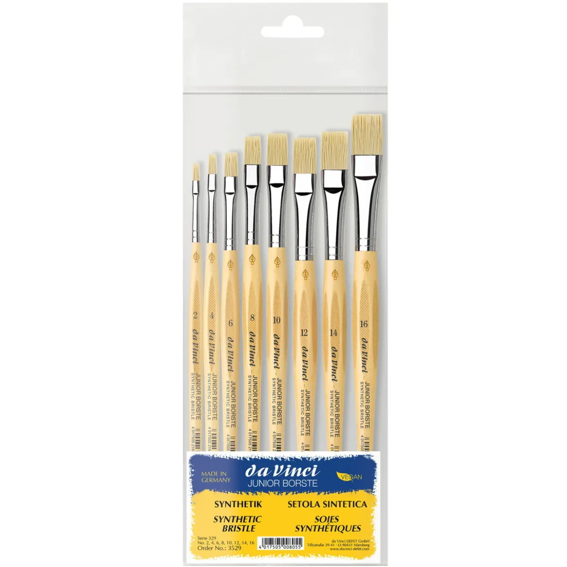 Juniorpenslar Flata Set 8st