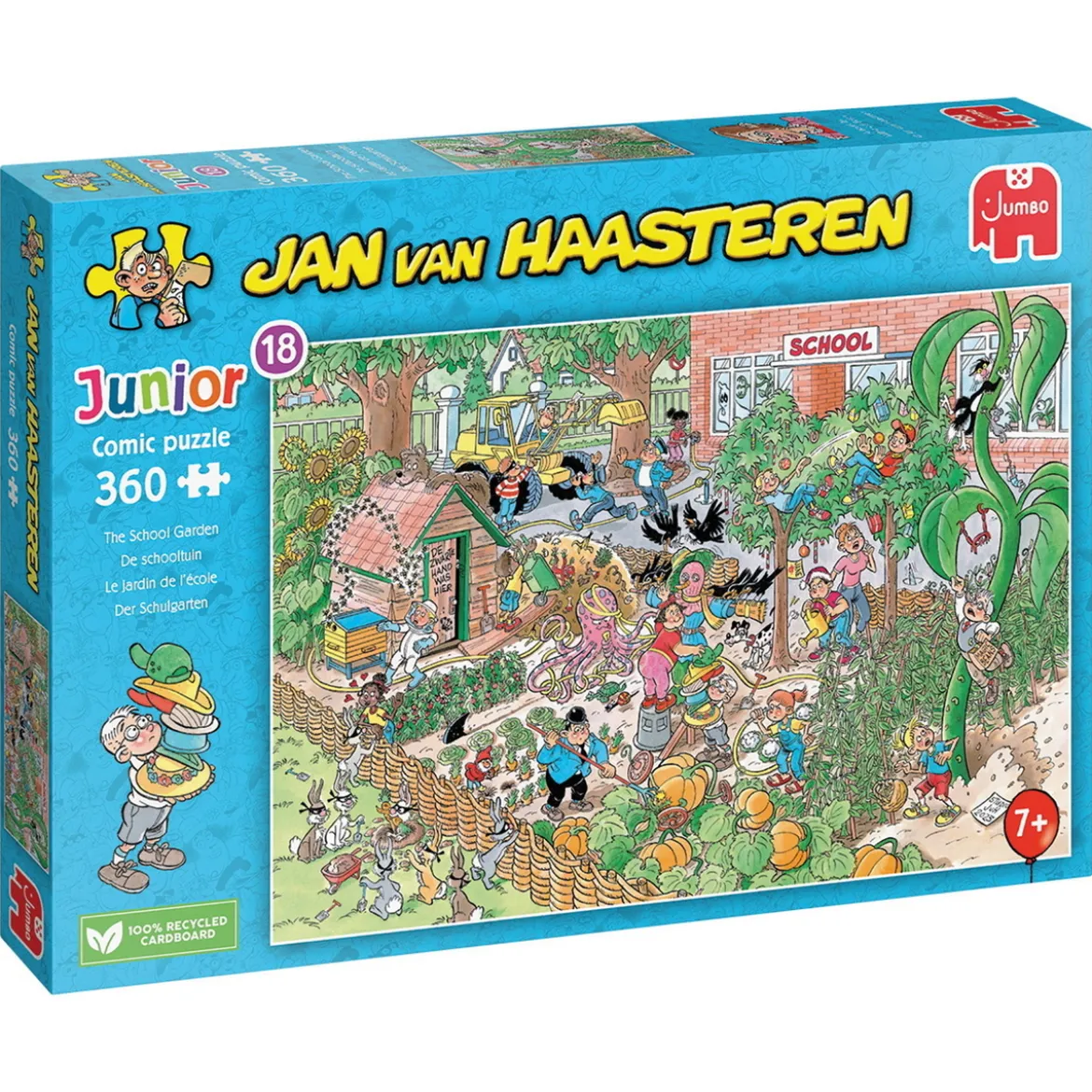 JvH Junior Pussel School Garden – 360 bitars barnpussel av Jan van Haasteren, 33,5×48,5 cm