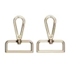 Karbinhakar karbinlås för axelrem 2-pack, guldfärgad 60×45 mm, 40 mm öppning