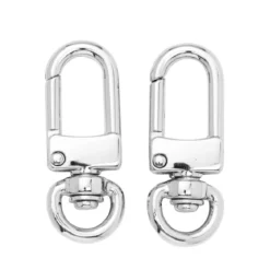 Karbinhakar silverfärgade 2-pack, roterande, 14×37 mm