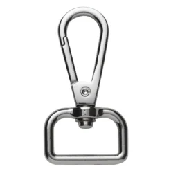 Karbinhake av metall, silverfärgad, 2,2×4,8 cm