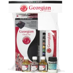 Kit med oljefärger, penslar och medier från Daler-Rowney Georgian