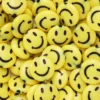 50 klargula stora runda smileypärlor – sprid glädje med smileys! Ø14 mm