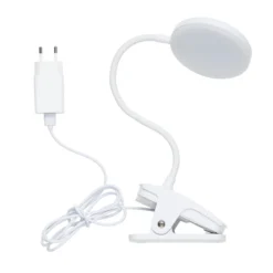 Klämlampa med LED-ljus och tre olika ljusinställningar, Ø10 cm lamphuvud