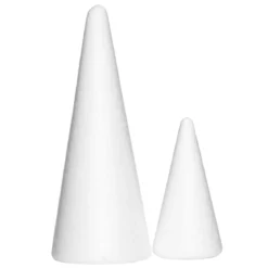 2 koner av styrolit, längd 11 / 20 cm