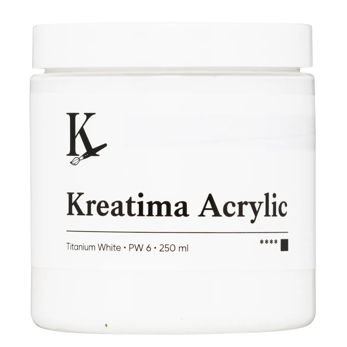 Kreatima Acrylic akrylfärg 250 ml – Titanium White PW 6