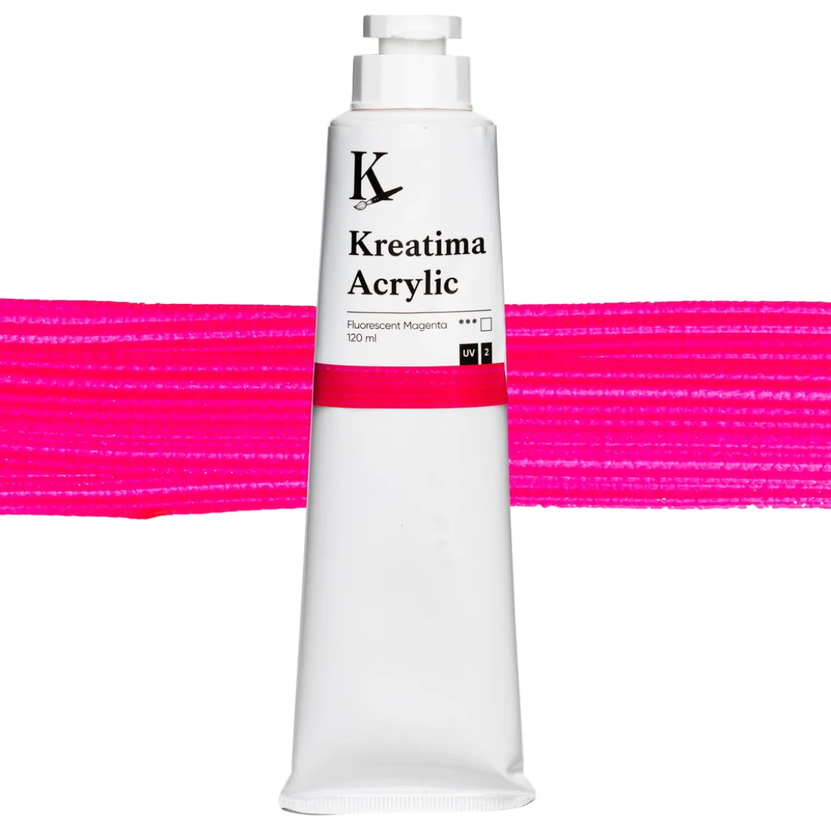 Kreatima Acrylic akrylfärg 120 ml – Fluorescent Magenta