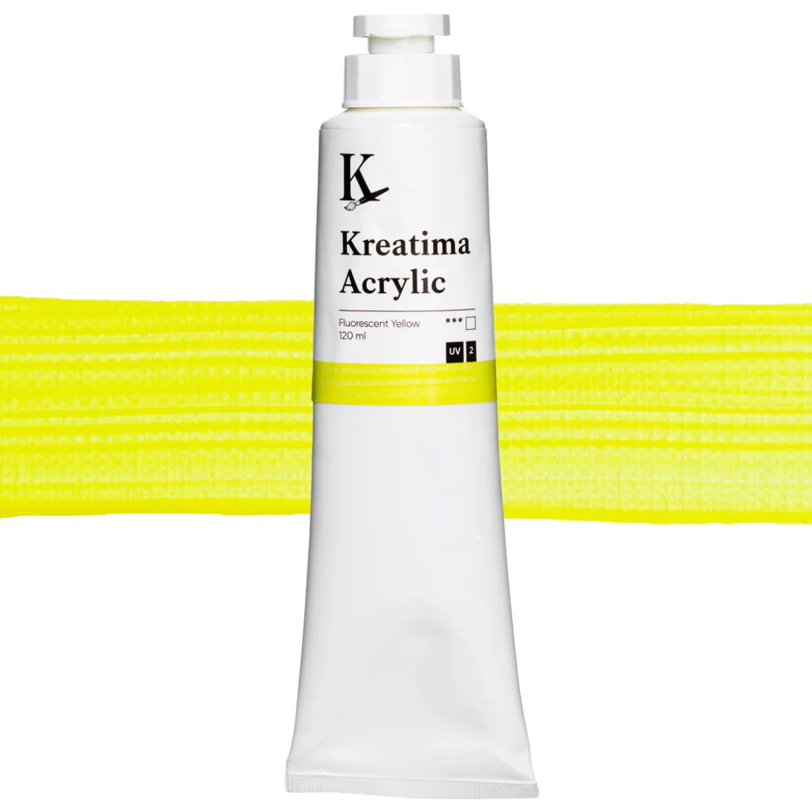 Kreatima Acrylic akrylfärg 120 ml – Primary Yellow PY 65 PW 6 PY 74