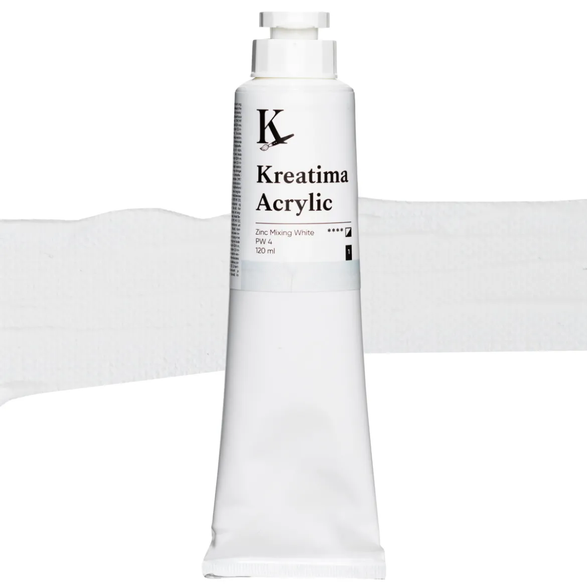 Kreatima Acrylic akrylfärg 120 ml – Zinc Mixing White PW 4