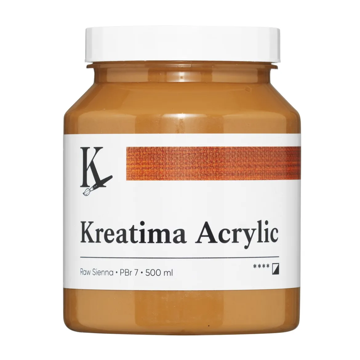 Kreatima Acrylic akrylfärg 500 ml – Raw Sienna PBr 7