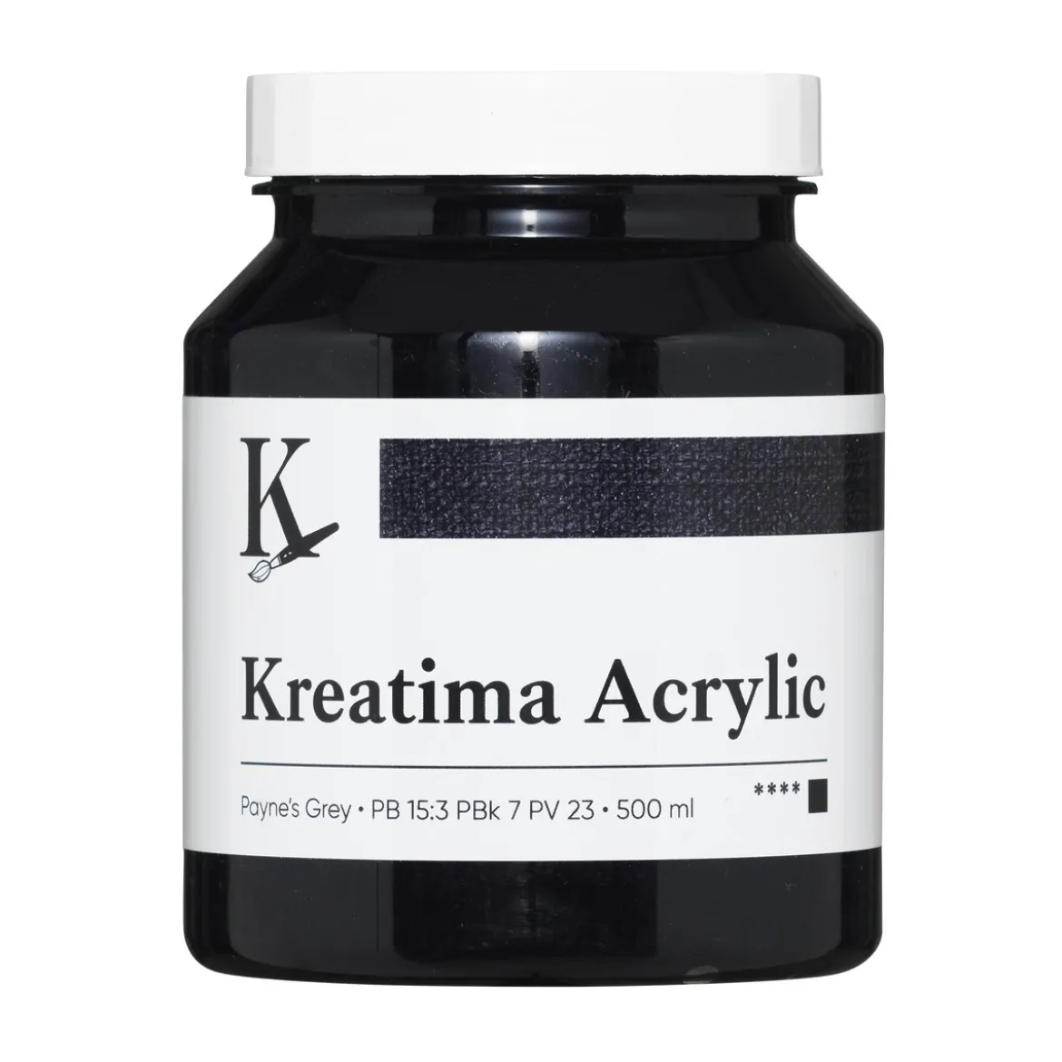 Kreatima Acrylic akrylfärg 500 ml – Payne's Grey PB 15:3 PBk 7 PV 23