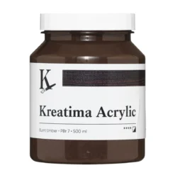Kreatima Acrylic akrylfärg 500 ml – Burnt Umber PBr 7