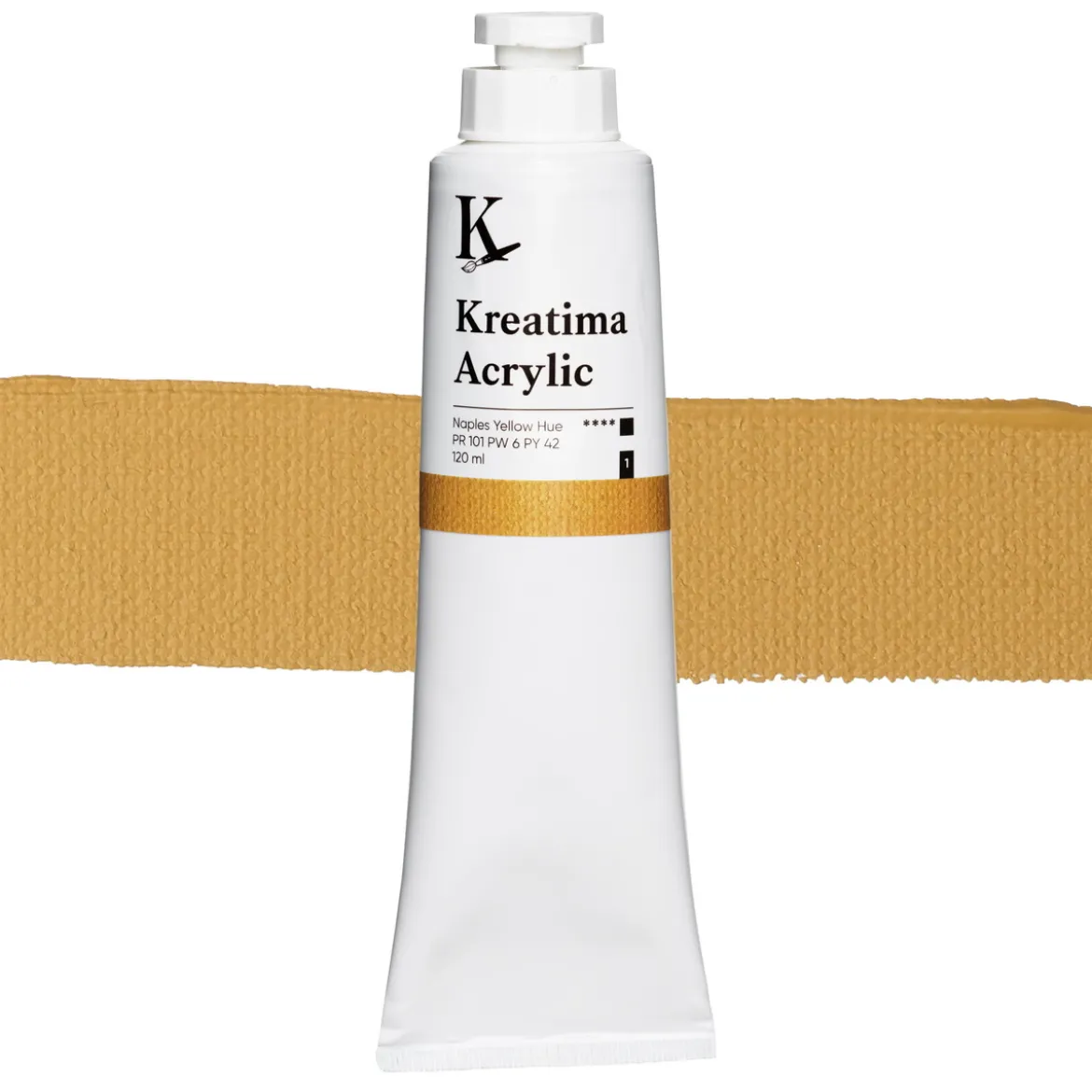 Kreatima Acrylic akrylfärg 120 ml – Naples Yellow Hue PR 101 PW 6 PY 42
