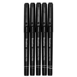 Kreatima Fineliners – 5-pack tuschpennor 0,1-0,8 mm