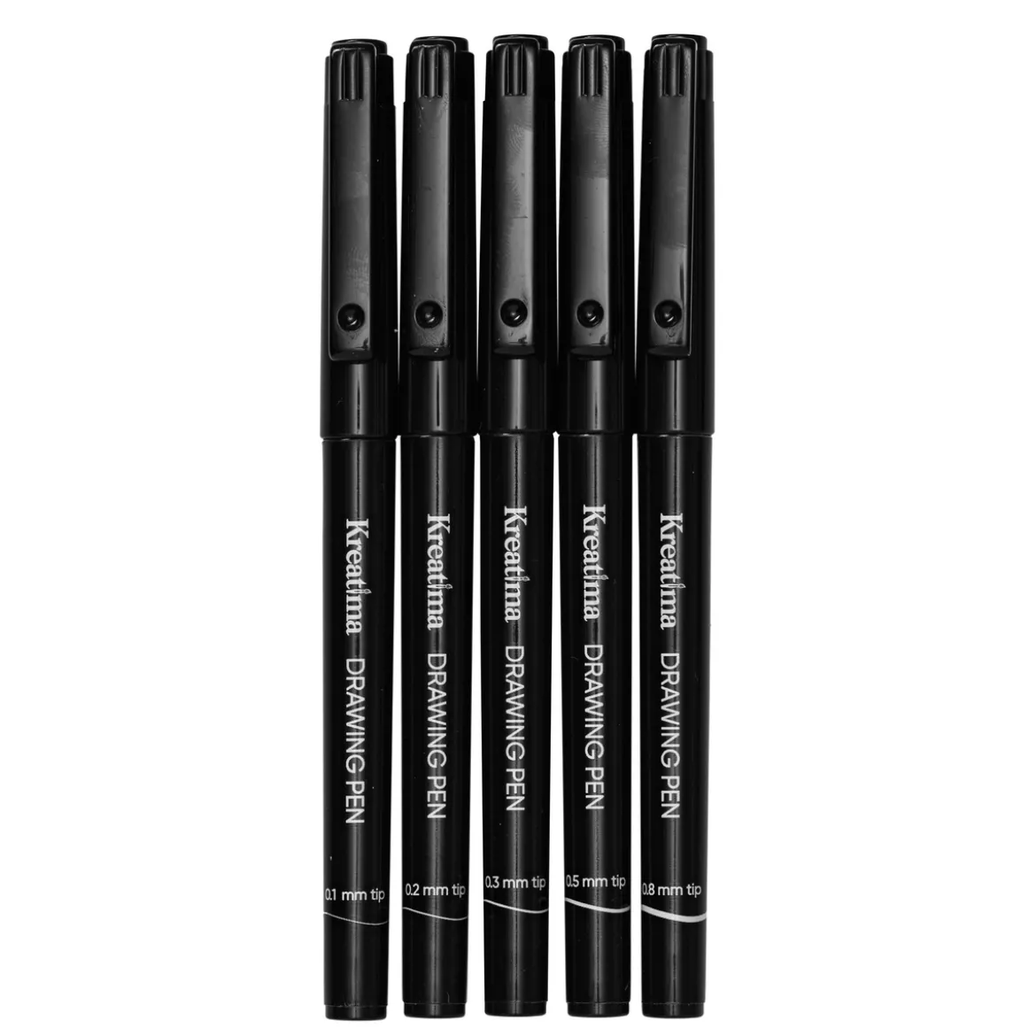 Kreatima Fineliners – 5-pack tuschpennor 0,1-0,8 mm