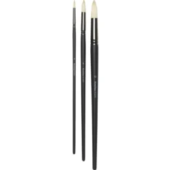 Kreatima pensel Studio Round 3-pack, #4, 8, 12 – svinborstpenslar med runt borst