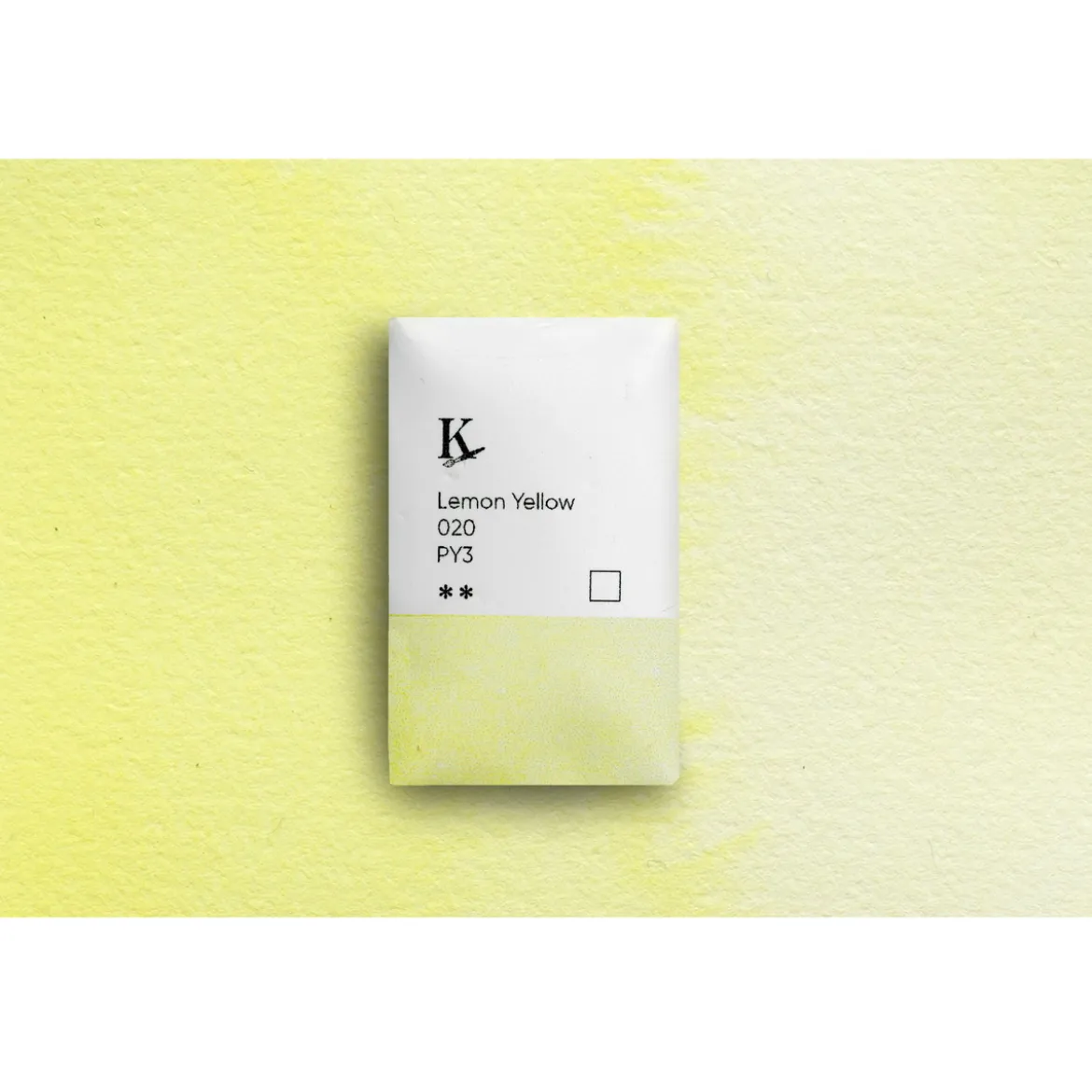 Kreatima Watercolour akvarellfärg 1/1 – Lemon Yellow 020 PY3
