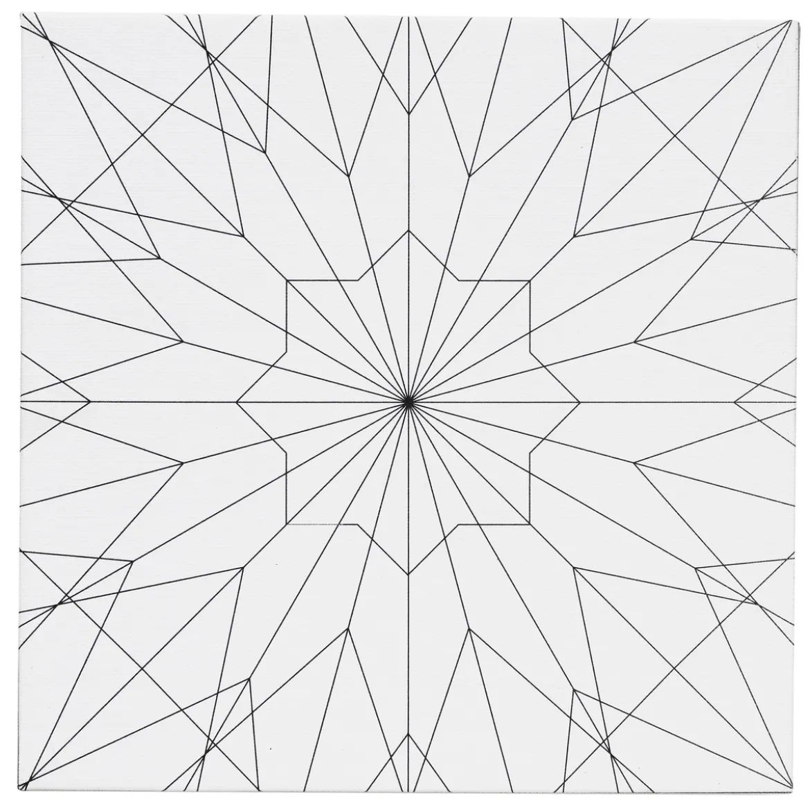Kvadratisk canvas med tryckt motiv – diamantmönster, 21×21 cm
