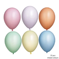 Latexballonger 25-pack Ø26 cm i en härlig mix av pastellfärger
