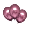 Latexballonger 6-pack Ø30 cm – krom- / metallicfärgade mauve
