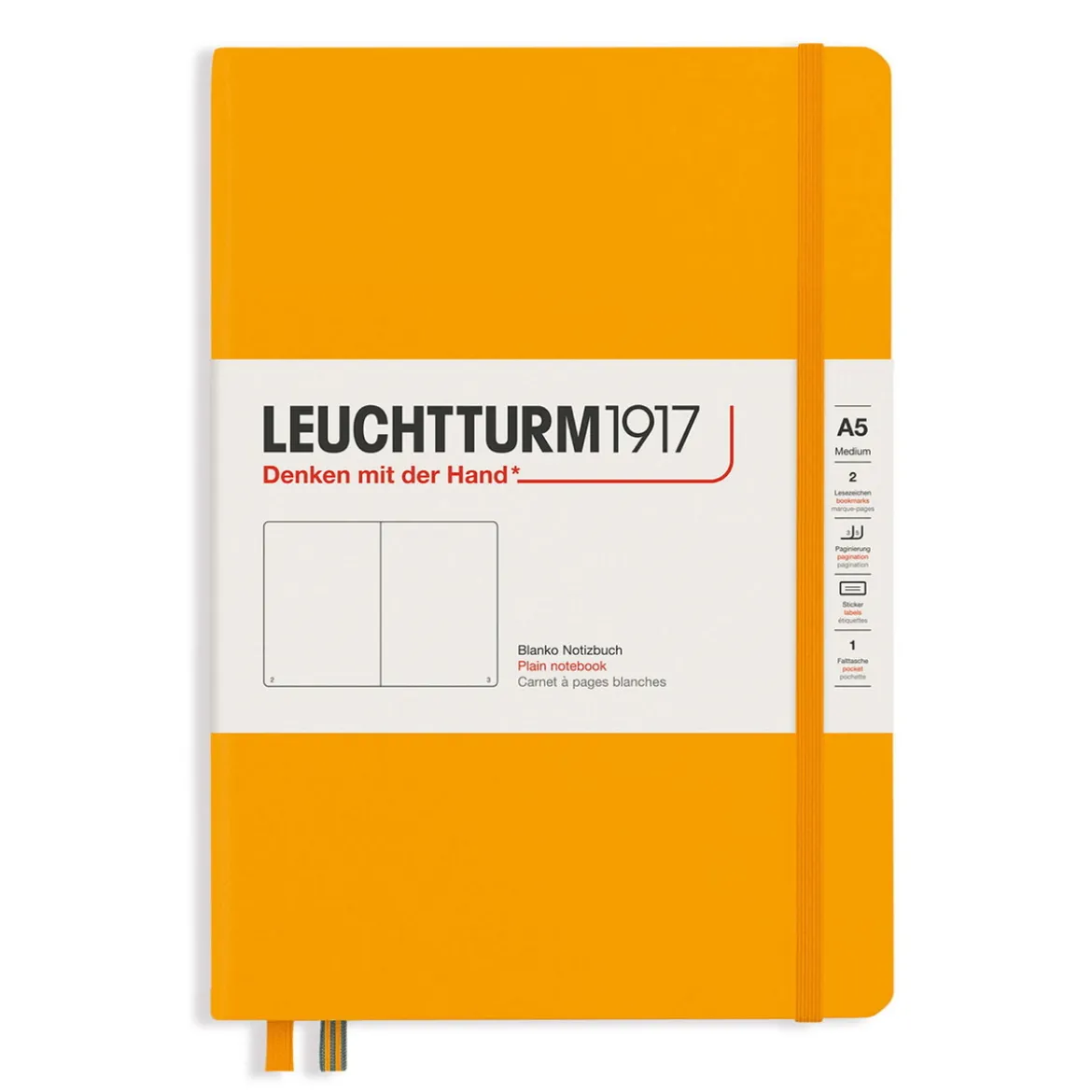 Leuchtturm1917 Notebook A5 Plain Rising Sun – Hardcover