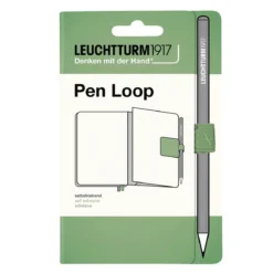 Leuchtturm1917 Pen Loop – grågrön självhäftande pennhållare till anteckningsböcker