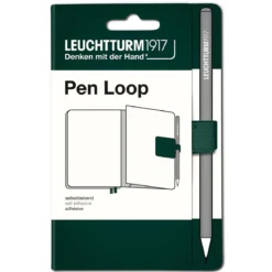 Leuchtturm1917 Pen Loop – skogsgrön självhäftande pennhållare till anteckningsböcker