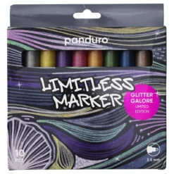 Limitless Markers Glitter Galore Set 10 – Ø2,5 mm akrylpennor med massor av glitter!