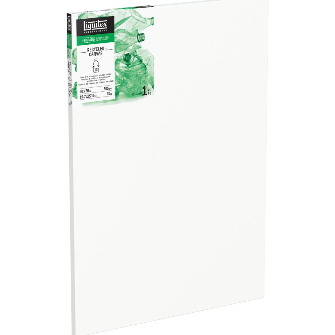 Liquitex Recycled Canvas – 100% återvunnen målarduk 50×70 cm, 565 g/m²