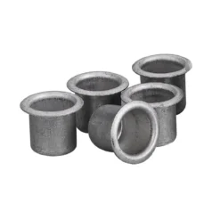 Ljushylsor, tennfärgade. Ø13 mm, H.10 mm (julgransljus), tillverkade av aluminium
