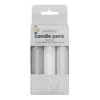 Ljuspenna med flytande vax för att måla på ljus, 3-pack – silver, vit och silverglitter