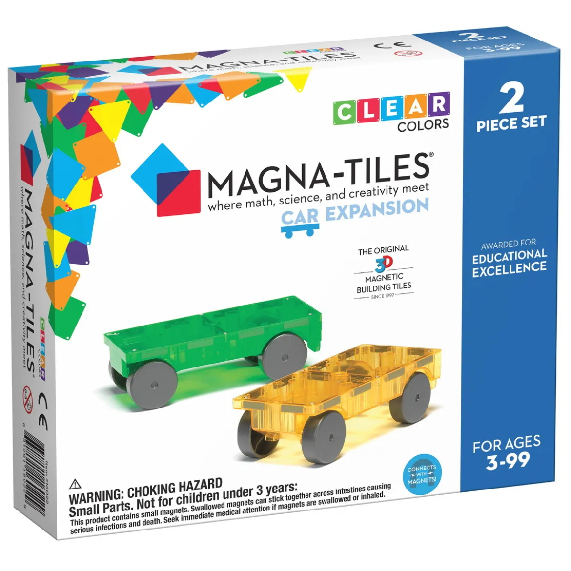Magna-tiles bilunderrede 2-pack