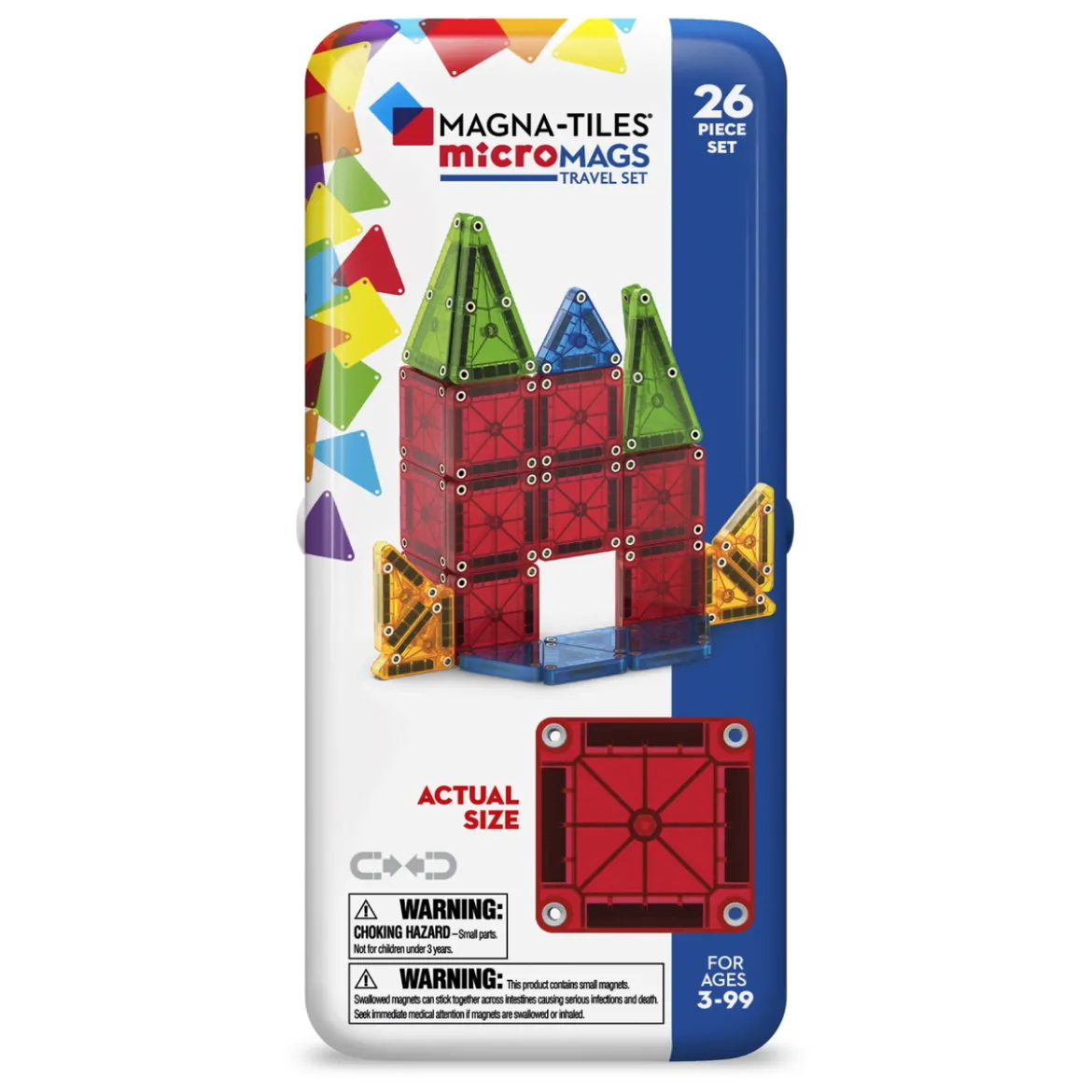 Magna-Tiles Micromags Travel Set, 26 bitar i mindre storlek