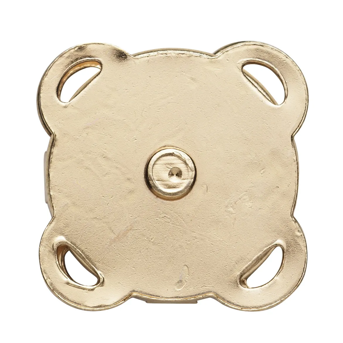 Magnetlås av metall, guldfärgat, 2×2 cm