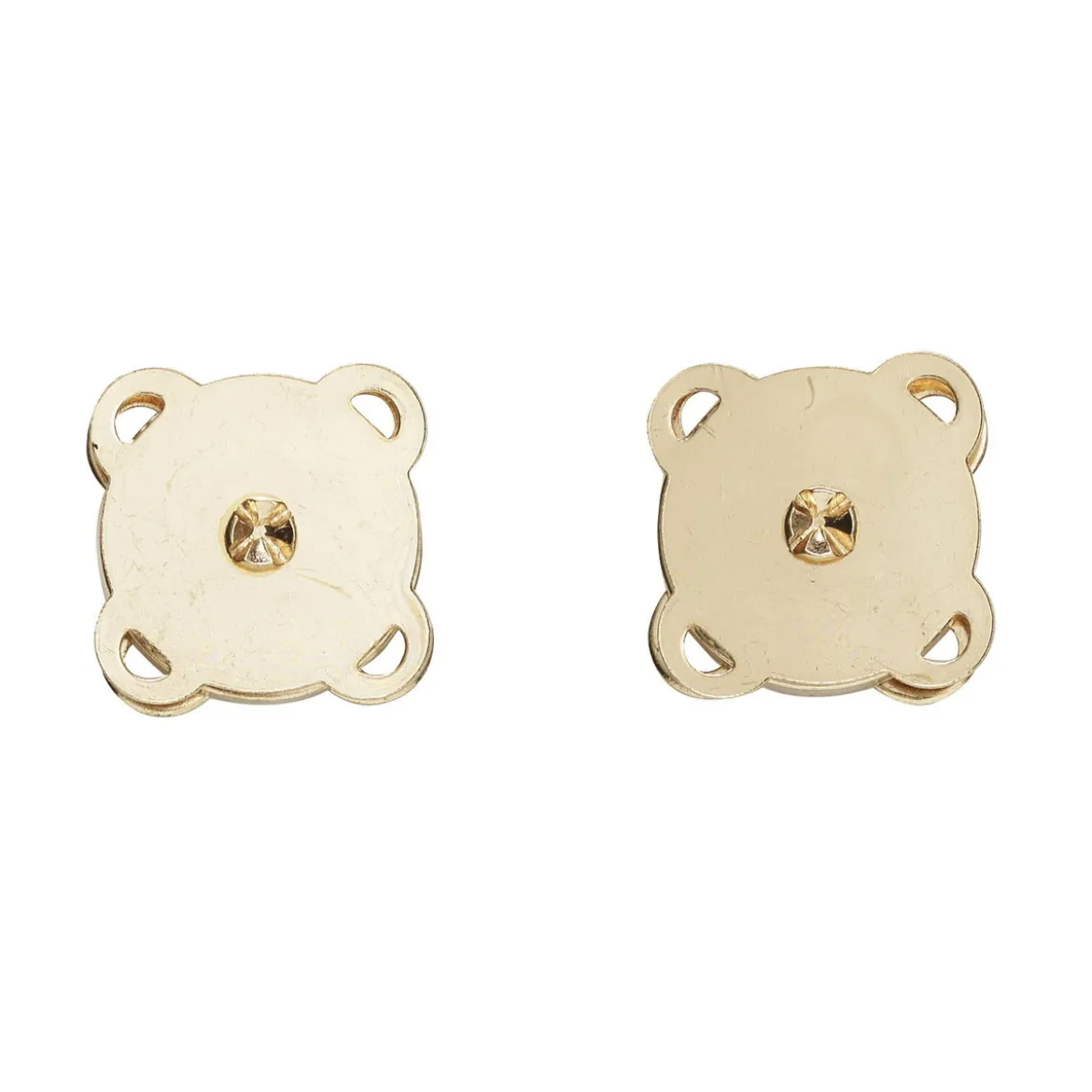 Magnetlås av metall 2-pack, guldfärgade, 1,8×1,8 cm