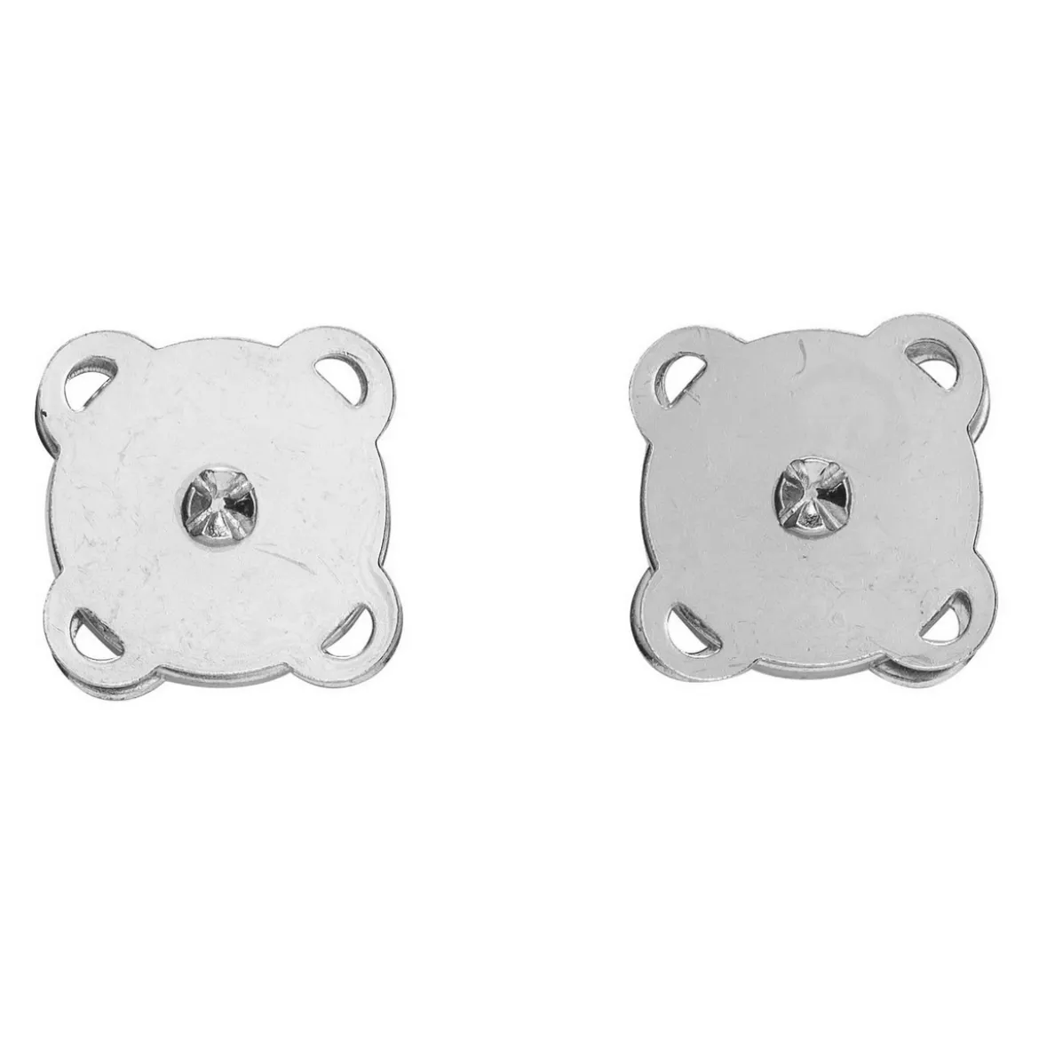 Magnetlås av metall 2-pack, silverfärgade, 1,8×1,8 cm