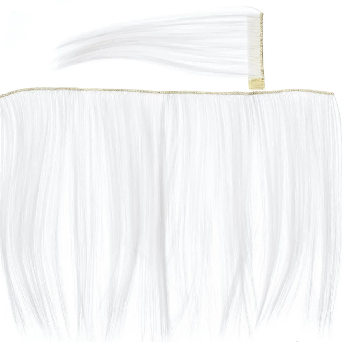 Man svans kit käpphäst vit – 44×25 cm lång man & lugg-remsa + svans