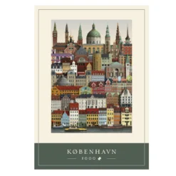 Martin Schwartz pussel København stadsmotiv. 1000 bitar, 50×70 cm