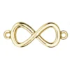 Mellandel infinity tecken, evighetssymbol, ouroboros, guldfärgad 17×6 mm