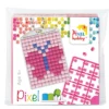 Mini-kit pixelhobby fjäril – med nyckelring 30×40 mm & 3×144 pixlar