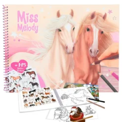 Miss Melody målarbok – 44 motiv plus klistermärken