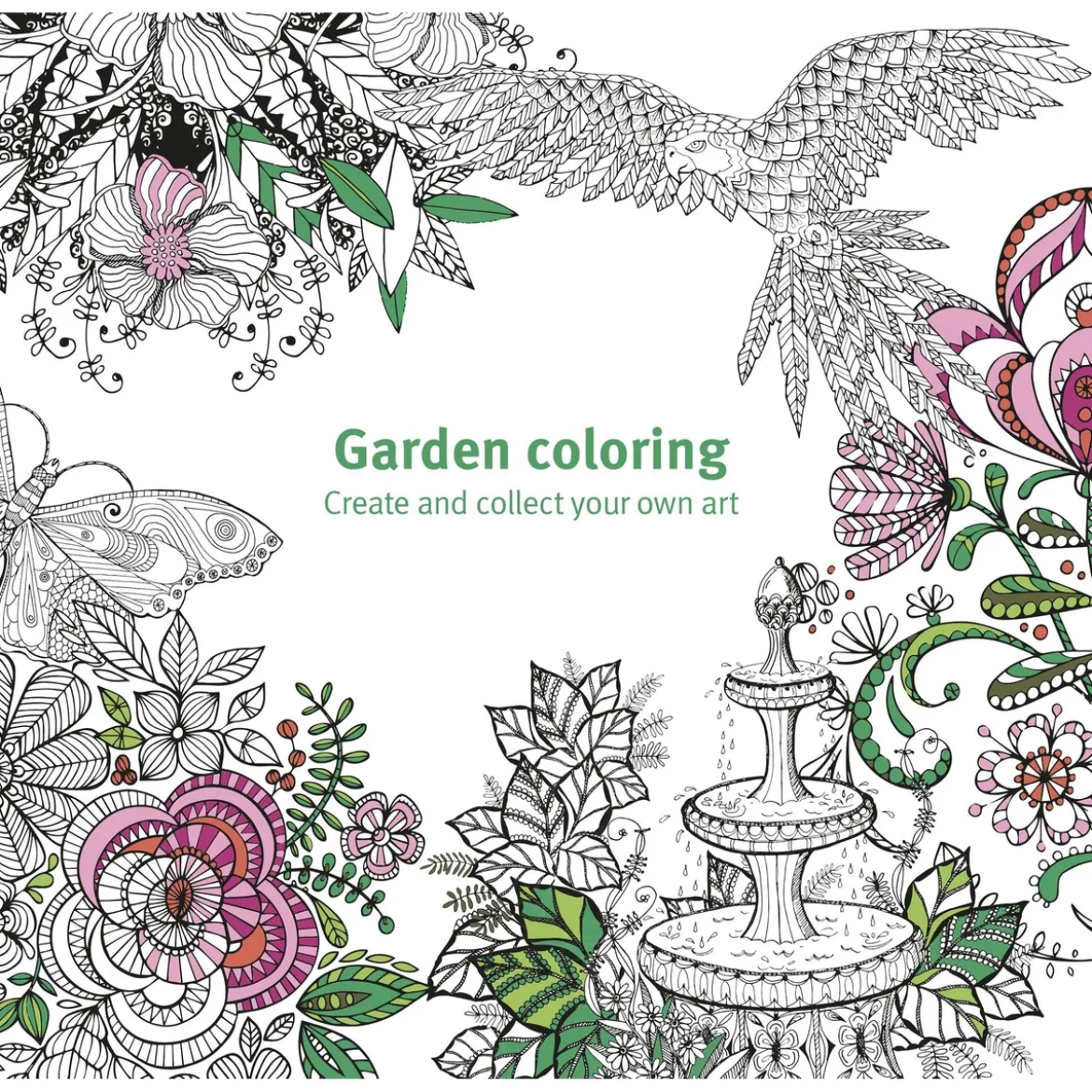 Målarbok - Garden Coloring