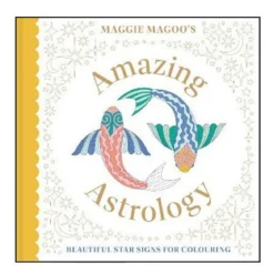 Målarbok Maggie Magoo Amazing Astrology, 25×25 cm, 80 sidor