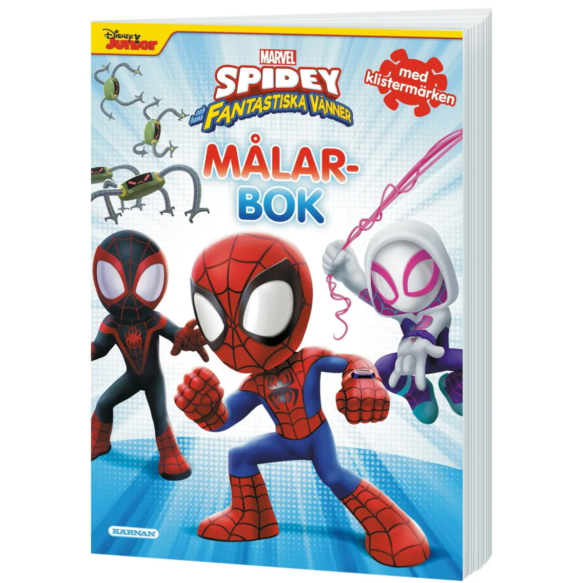 Målarbok Spidey med vänner – Spideys fantastiska vänner + stickers, 24 sidor