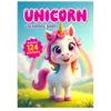 Målarbok Unicorn 21×29,7 cm, 36 sidor med söta enhörningar! +124 stickers