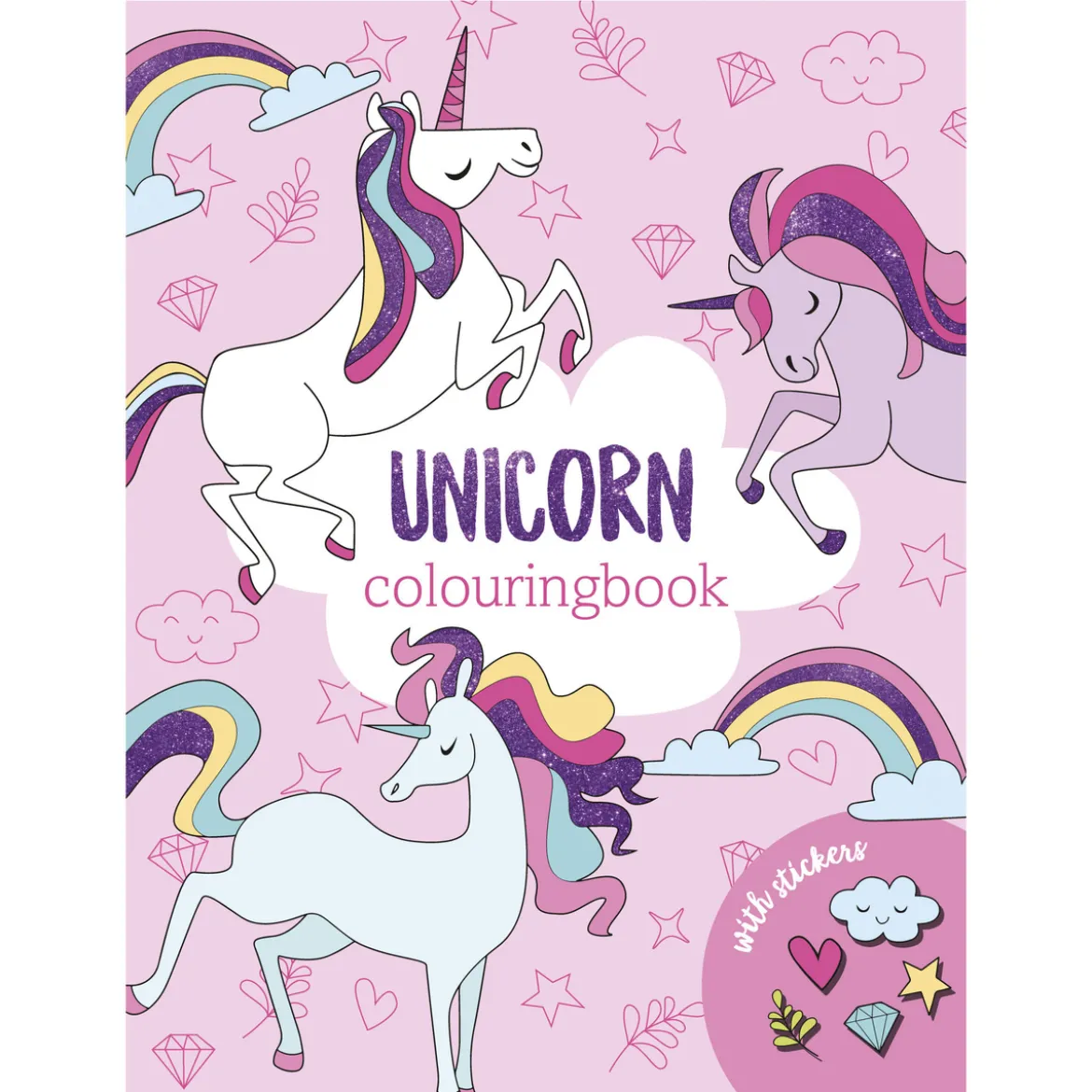 Målarbok Unicorn w.stickers