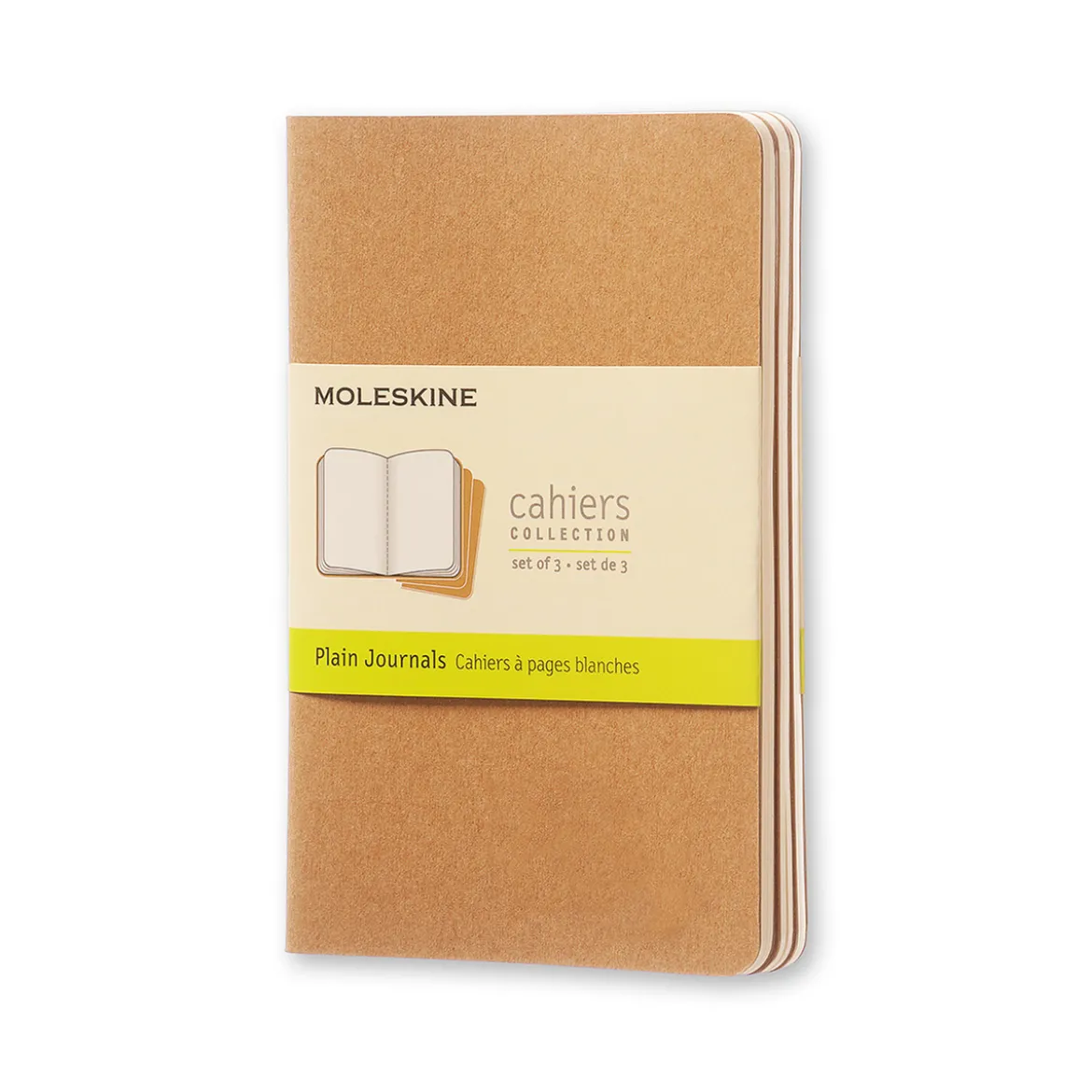 ML Cahier Pocket plain brun 3p